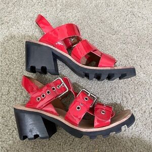 Jeffrey Campbell Red Riveter Lugged Buckle Sandal 6